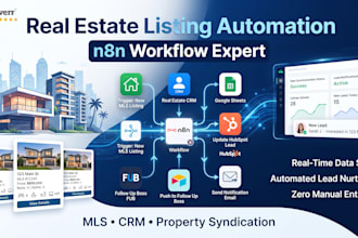 build mls listing automation, real estate listing syndication workflows with n8n