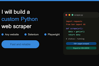 build a custom python web scraper for any website