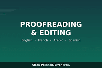 proofread and edit your text