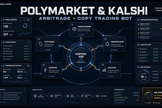 develop polymarket and kalshi arbitrage, copy trading bot