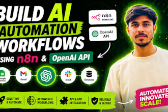 build ai automation workflows using n8n and openai API