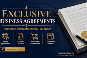 prepare a legally binding exclusive supplier contract