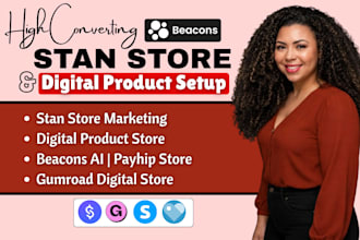 stan store, stan store marketing, stan store setup beacons ai, gumroad, payhip