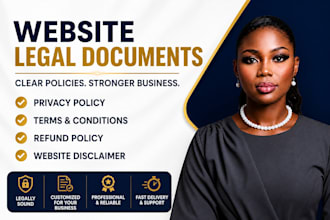 draft privacy policy terms conditions refund policy for website protection