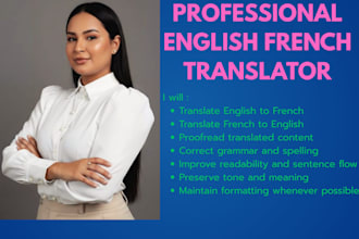 manually translate english to french or french to english