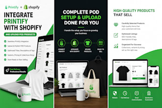 integrate printify with shopify and upload pod products