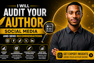 audit your author social media account and send recommendations