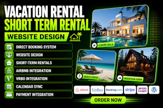 build a vacation rental website with direct booking and short term rental