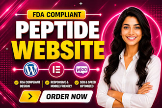 build fda compliant peptide website peptide wordpress website biotech website