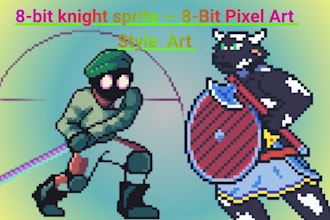 design pixel art character sprites and sprite sheets for your indie game