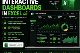 create interactive dashboard and reports in excel