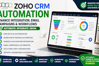 build zoho CRM automation, API integrations and email workflows