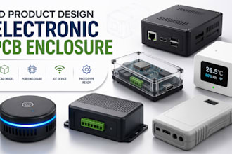 3d product design electronic pcb enclosure 3d cad model iot device prototype