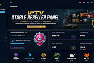 configure reseller panel, strong8k, lion ott, dream4k, mega, with full support