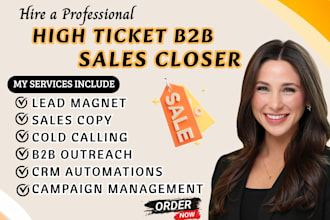 be high ticket sales closer salesperson sdr appointment setter b2b sales closer
