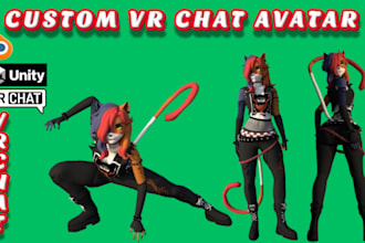 custom vr chat avatar vrc avatar anime avatar furry avatar vtuber 3d model vrm