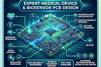 design medical device pcb, biosensor pcb and pcb layout
