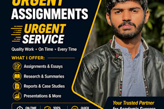 urgent assignments, essays, reports, and research professionally