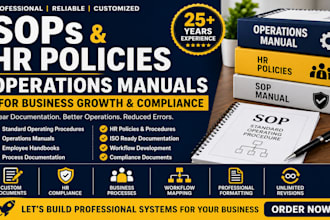 write professional operations manuals, corporate sops, and HR policies