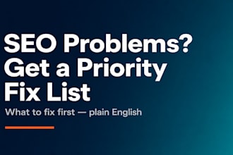 do a technical SEO audit with a clear fix order