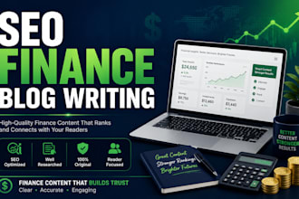 write SEO finance blog posts and articles