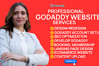 design godaddy landing page website redesign godaddy business website showit