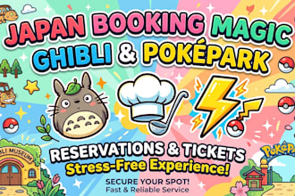 help secure pokepark kanto, pokemon cafe reservation and ghibli museum and park
