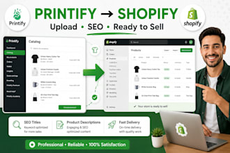 upload printify products to shopify with SEO optimization