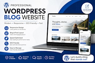 create responsive wordpress website design or blog
