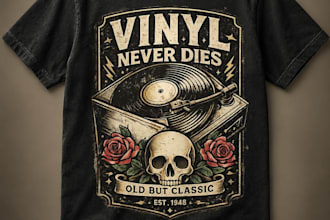 design premium vintage retro streetwear graphic t shirt artwork