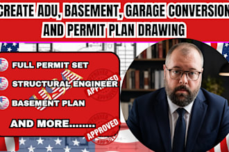 structural engineer adu permit basement plan garage conversion permit drawing