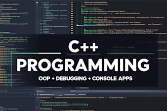 develop cpp programs, oop projects and debug code