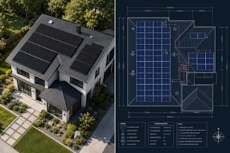 create professional solar pv design and solar permit plan sets