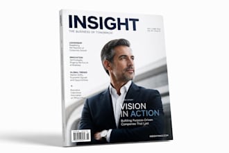 design a modern magazine cover, product sell sheet and lookbook