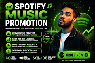 spotify music promotion spotify playlist spotify ads organic promotion music ads