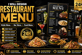 design restaurant menu layout ,drink menu and bar menu