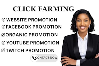 promote your social media, generate traffic, click farming
