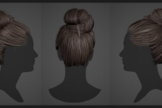 create aaa game ready 3d hair cards for characters