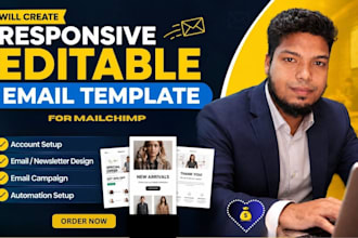 design responsive editable mailchimp email template newsletter