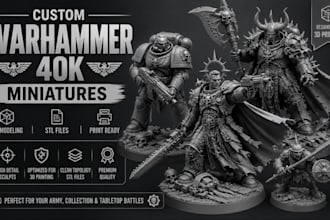 create custom tabletop wargaming miniatures 3d warhammer 40k model for 3d print