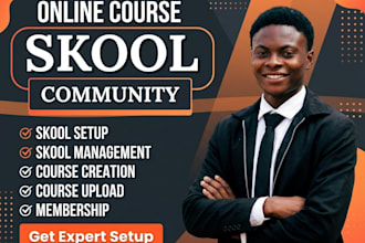 build your skool community, setup skool course and credit repair community