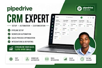 help you setup, customize and automate your pipedrive CRM