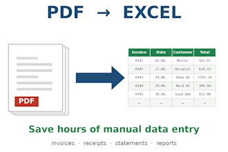 extract data from your pdfs to excel automatically