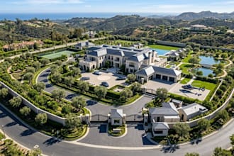 design luxury estate entrance, security gate, perimeter fence and site plan