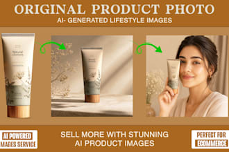create realistic ai product photos lifestyle, infographics