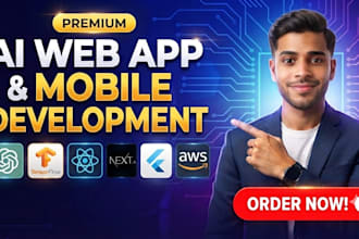 do ai website development, ai mobile app, ai chatbot, ai saas, ai software dev