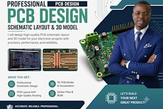 do custom pcb design, schematic, pcb layout and embedded hardware for esp32