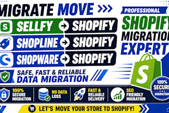 migrate move sellfy to shopify shopline to shopify shopware to shopify migration