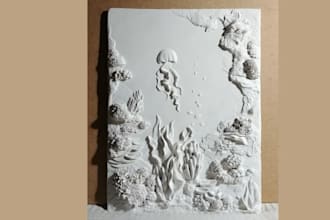 design custom 3d bas relief stl for cnc and 3d printing