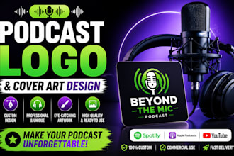 design a professional podcast logo, podcast cover art, simplicist branding
